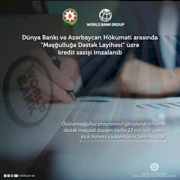 Azerbaijan, World Bank sign loan agreement on self-employment