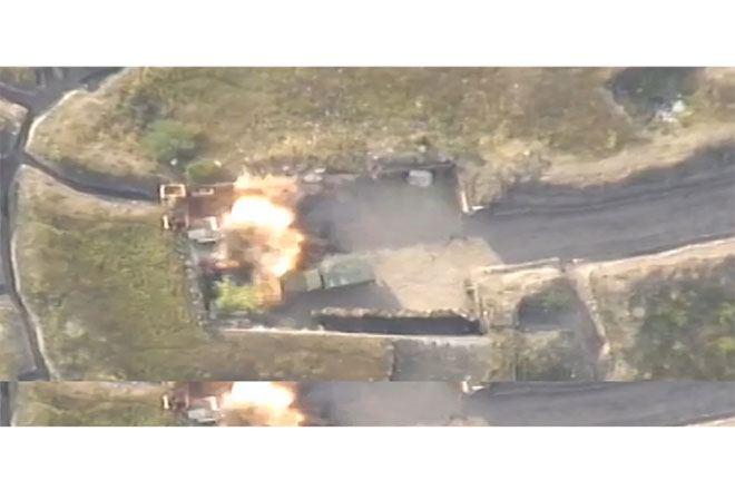 Azerbaijan strikes Armenian army stronghold, destroys manpower [VIDEO]