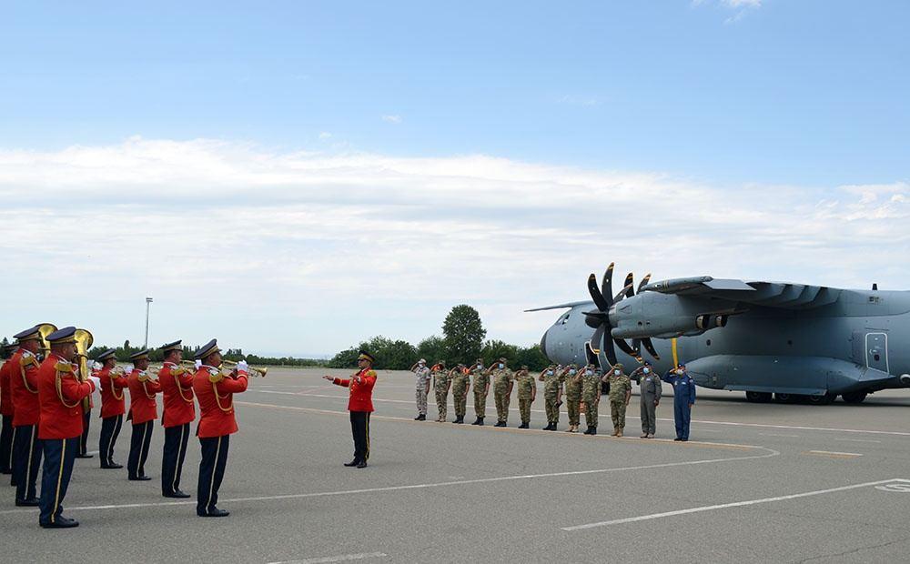 Turkish Air Force representatives arrive in Azerbaijan's Ganja
