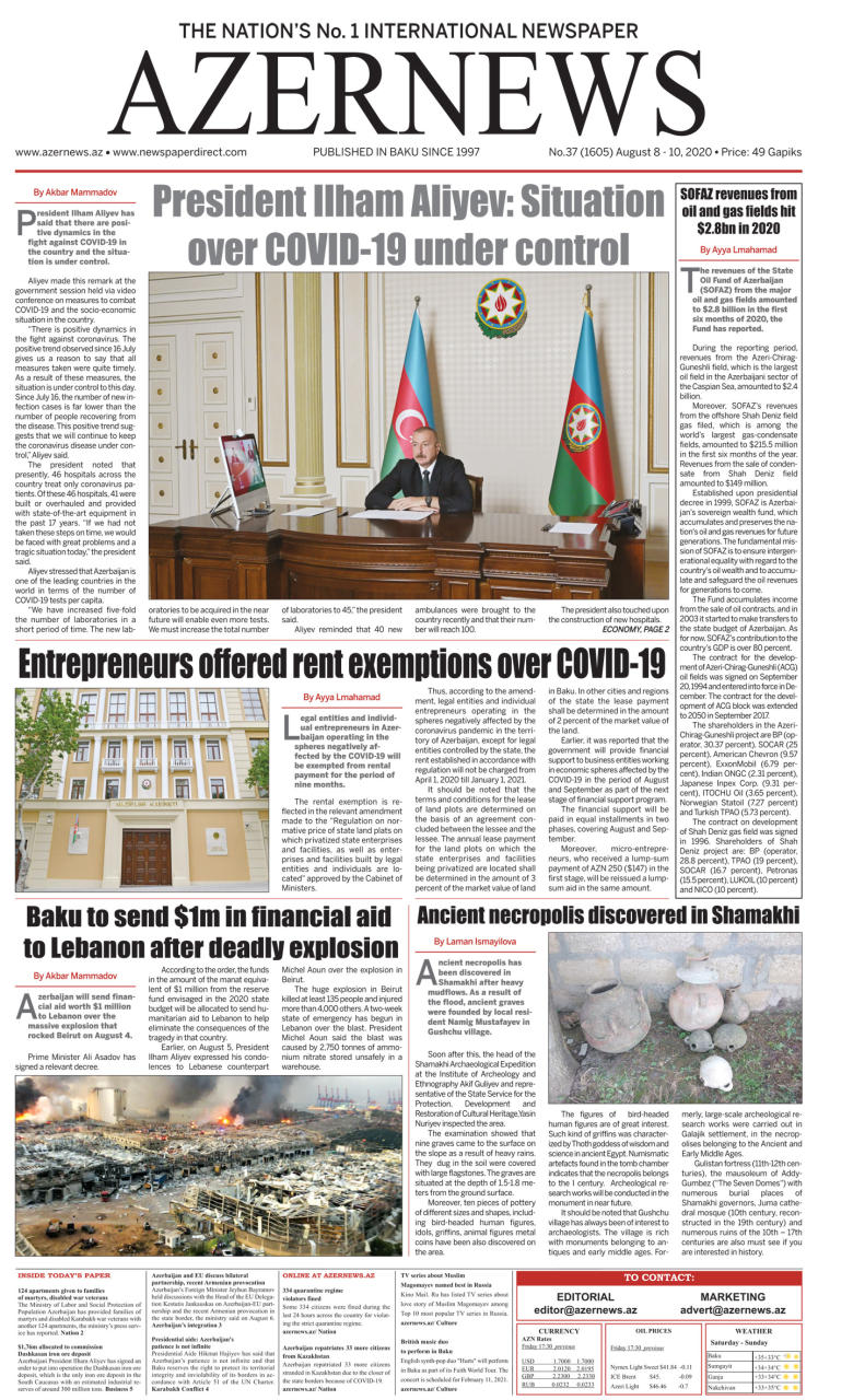 AZERNEWS releases another print issue