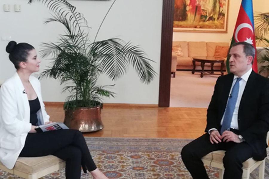Azerbaijani FM gives interview to Turkish TV channel
