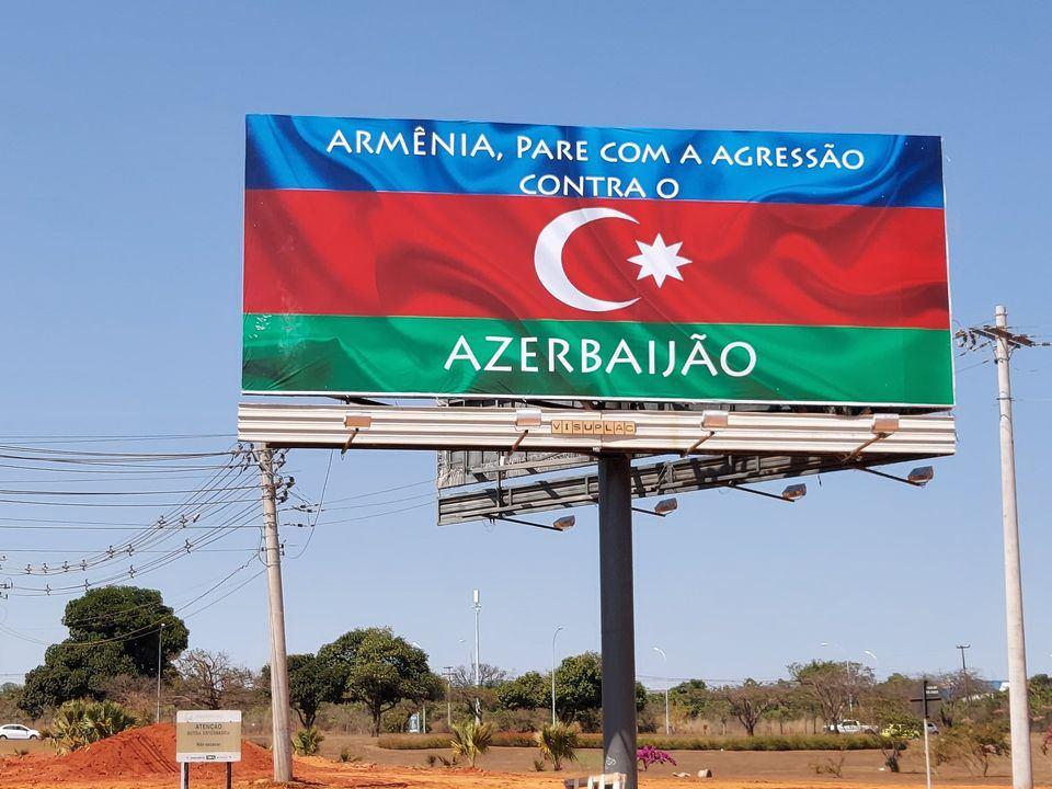Billboard informing about Armenia's aggression against Azerbaijan placed in Brazil [PHOTO]