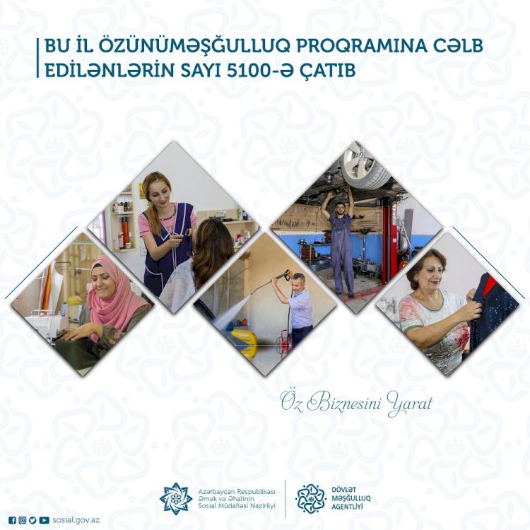 5,100 Azerbaijanis involved in self-employment program in 2020