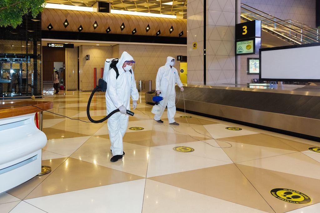 Large-scale disinfection carried out at the Heydar Aliyev International Airport [PHOTO]