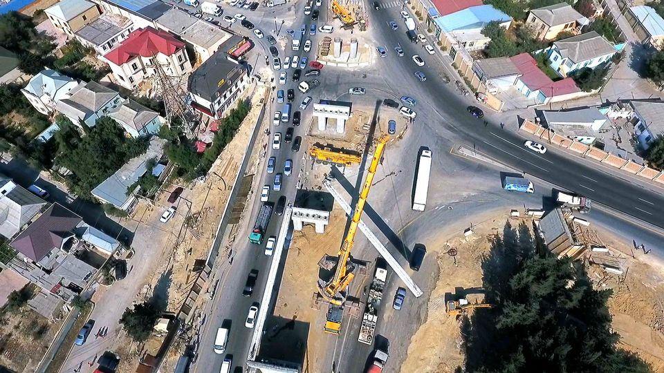 Multi-level road interchange being built in Azerbaijan to eliminate traffic jams [PHOTO]