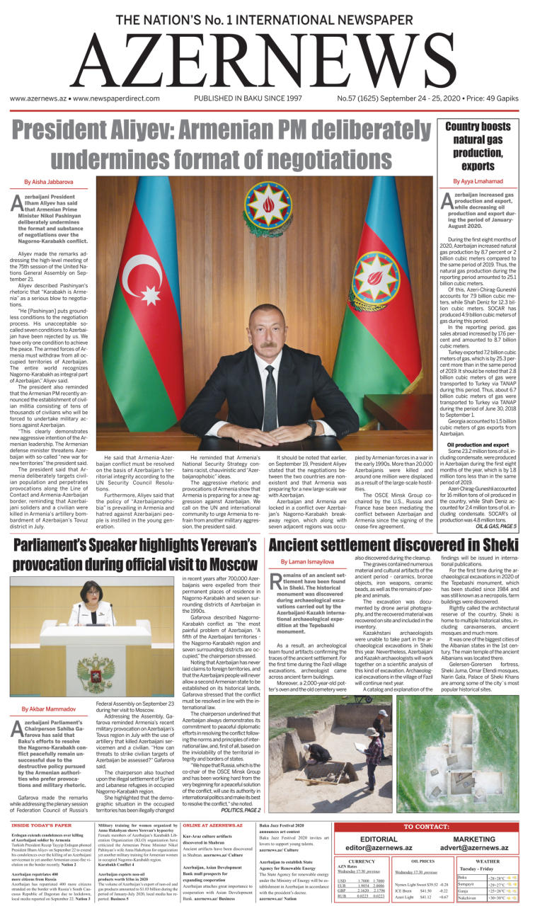 AZERNEWS releases another print issue
