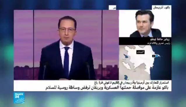 Chief editor of Trend News Agency talks about Karabakh conflict on France 24 TV [PHOTO/VIDEO]