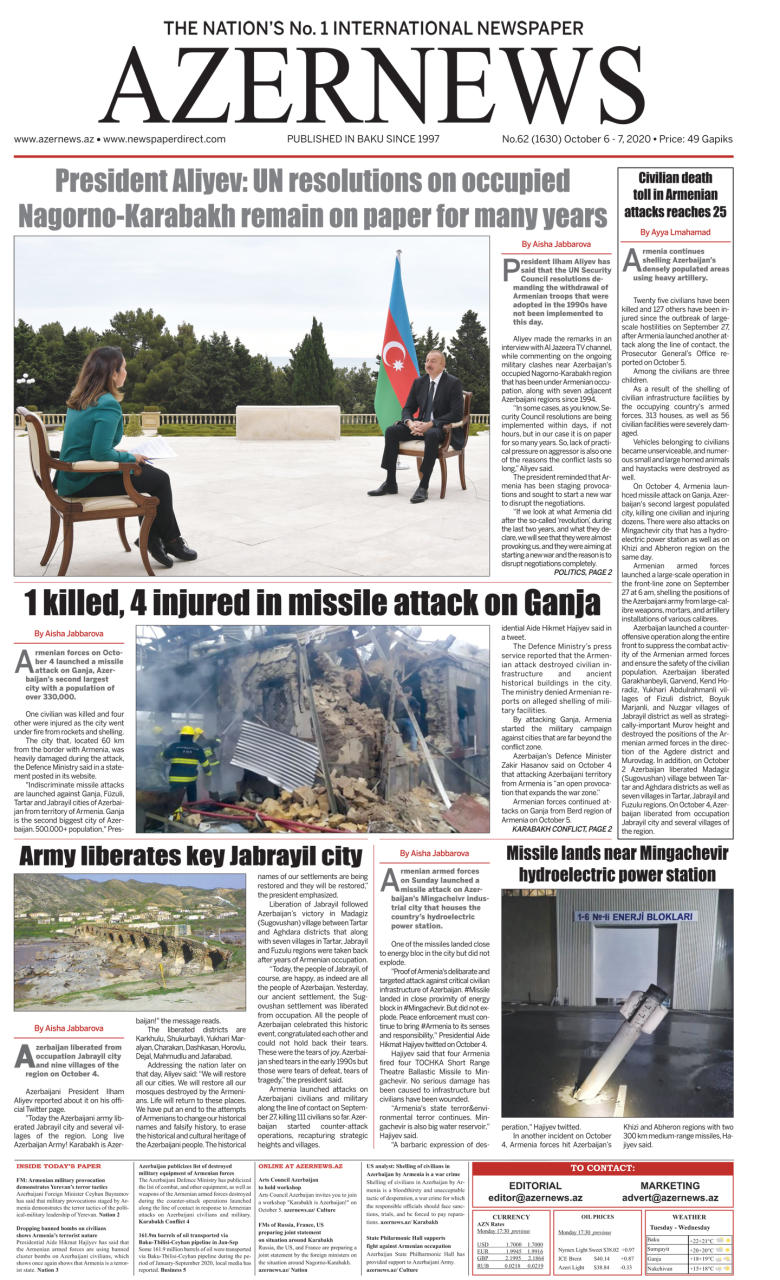 AZERNEWS releases another print issue