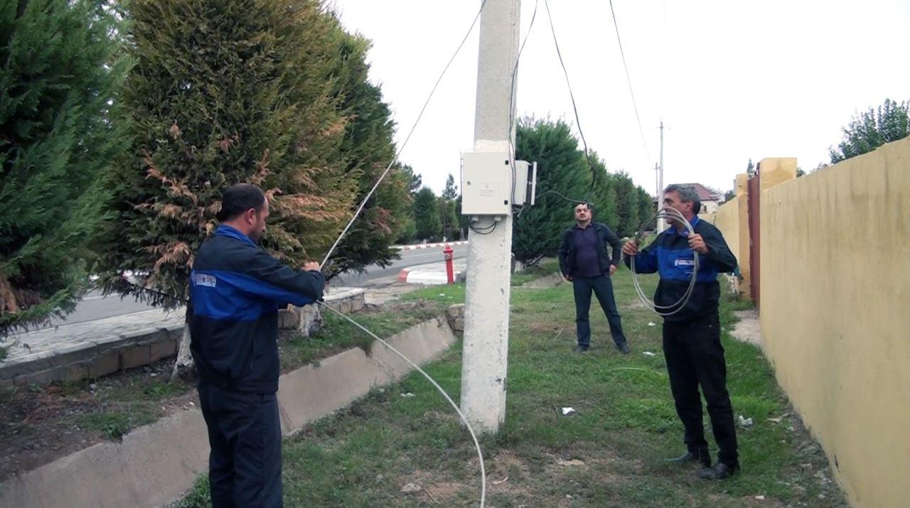 Power lines in Azerbaijani settlements damaged from Armenian shelling [PHOTO]