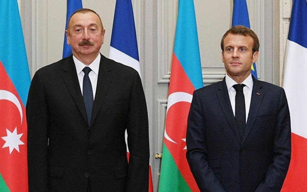 Aliyev, Macron discuss situation around occupied Nagorno-Karabakh