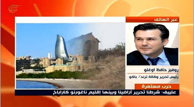 Azerbaijan fighting on its own land, Trend News Agency's chief editor on Al-Mayadin TV channel [PHOTO.VİDEO]