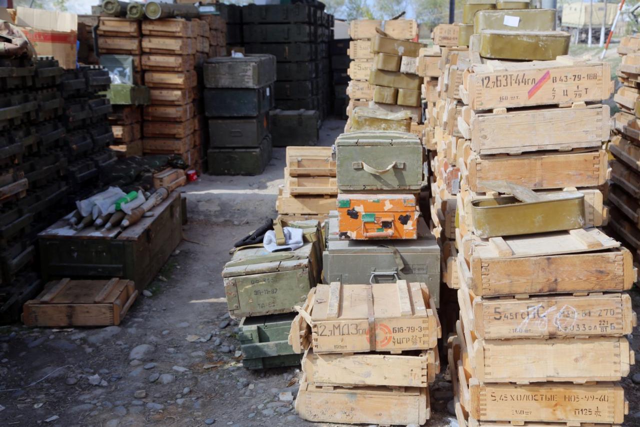 Azerbaijani MoD: Military equipment, ammunition of Armenian troops seized [PHOTO]