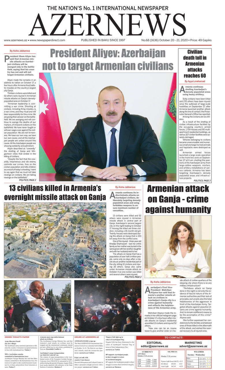 AZERNEWS releases another print issue