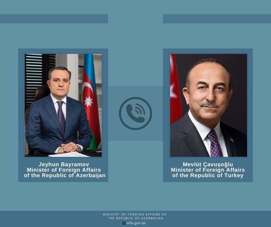 Azerbaijani, Turkish FMs hold phone talk