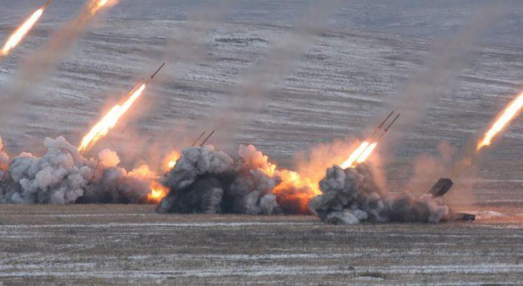 Armenian Armed Forces bombard Azerbaijani units