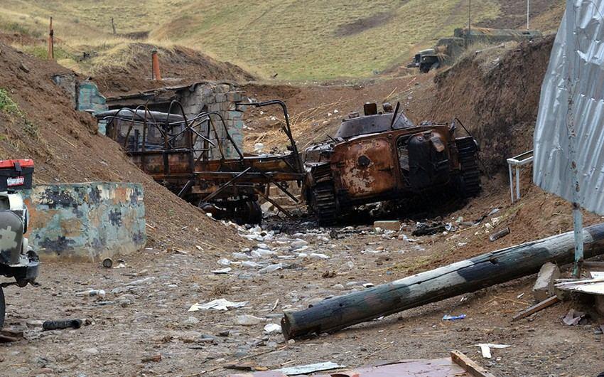 Azerbaijani Defense Ministry lists Armenian military equipment destroyed