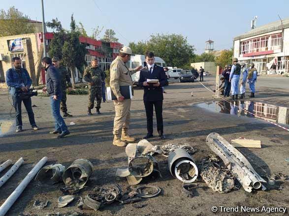 Debris of missiles fired at Azerbaijani Barda [PHOTO]