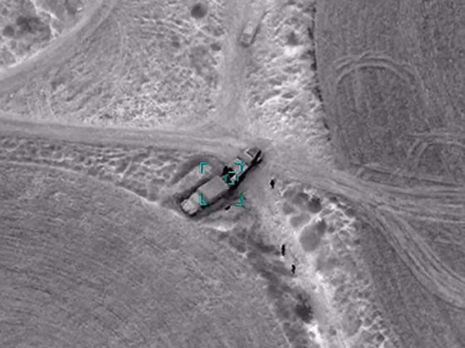 Azerbaijan blows up Armenian military trucks loaded with ammunition [VIDEO]