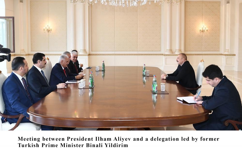 President Aliyev receives delegation led by former Turkish PM Binali Yildirim [UPDATE]