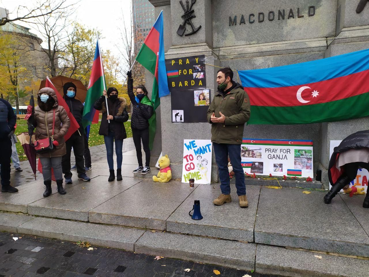 Protest held in Montreal to condemn Armenian attacks on Azerbaijani cities [PHOTO] - Gallery Image
