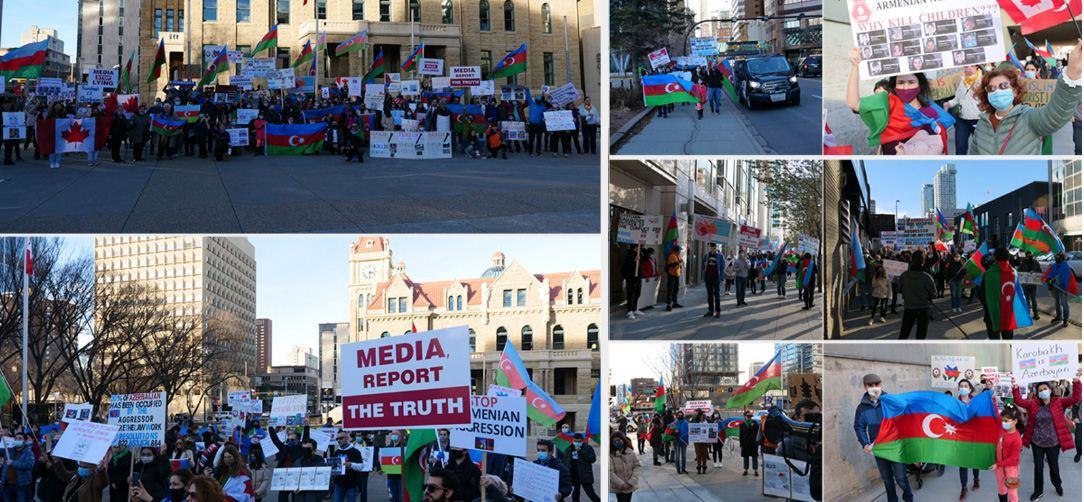 Azerbaijani community in Calgary hold solidarity rally