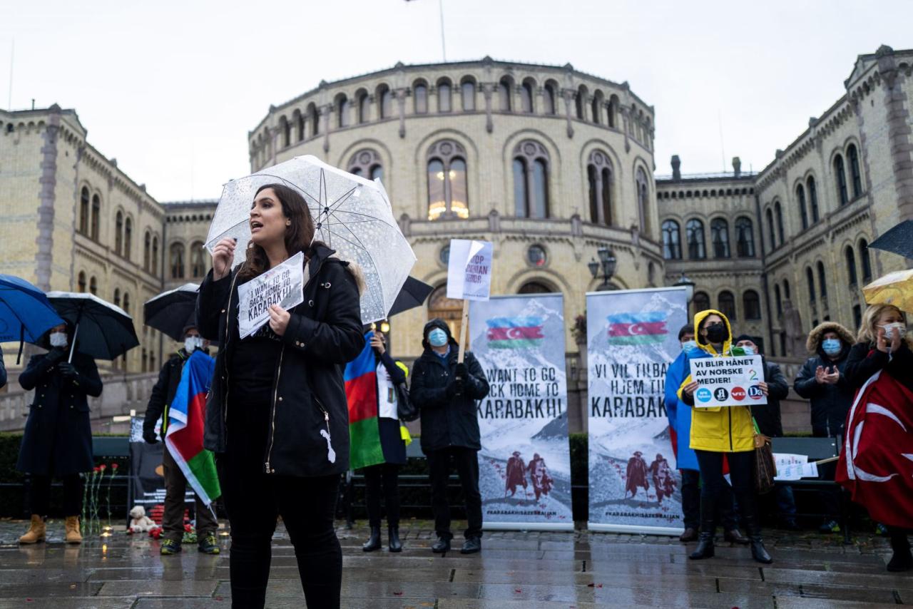 Azerbaijanis in Norway hold rally, condemning Armenian terror [PHOTO] - Gallery Image