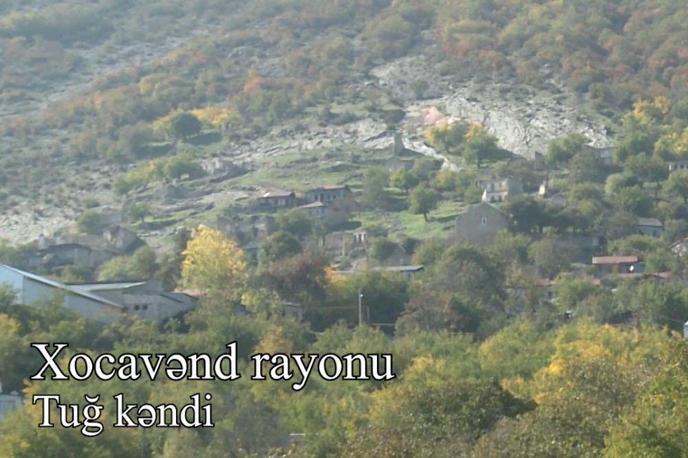 Azerbaijan shows video footage from liberated Tug village of Khojavend district