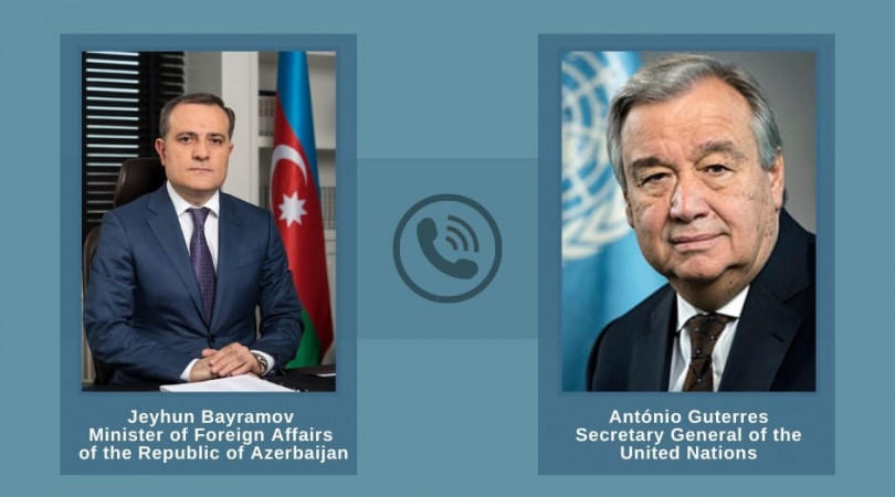 Azerbaijani FM, UN secretary-general mull Nagorno-Karabakh peace deal