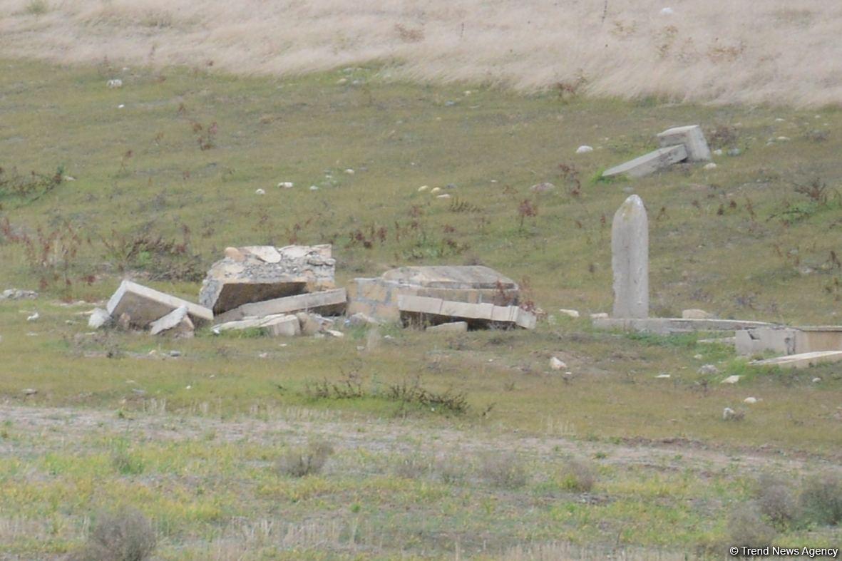 Armenians completely destroy cemetery in Fuzuli district [PHOTO]