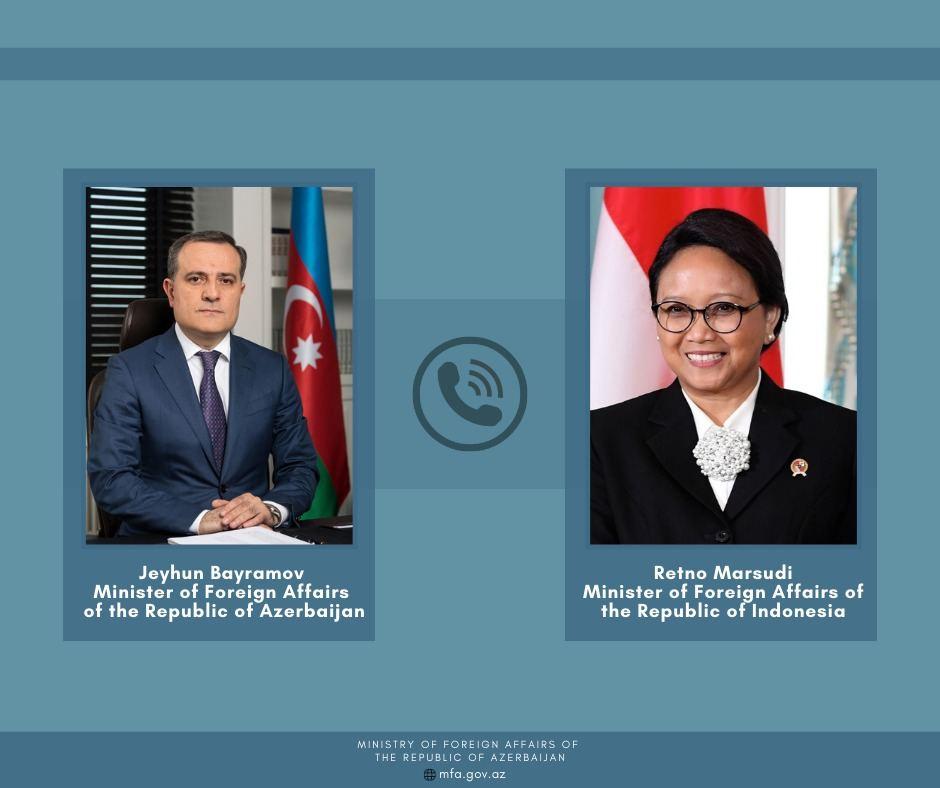 Azerbaijani, Indonesian FMs stress importance of trilateral ceasefire statement