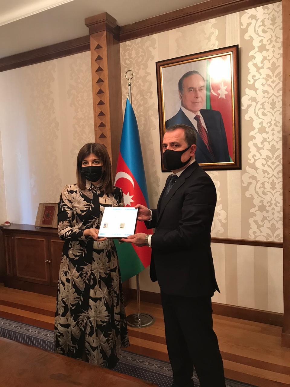 Azerbaijani FM, international foundation chief mull cooperation