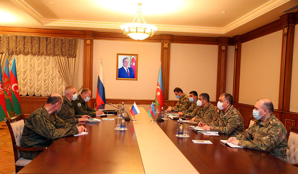 Defence minister, Russian peacekeeping commander eye fulfilment of Karabakh peace deal