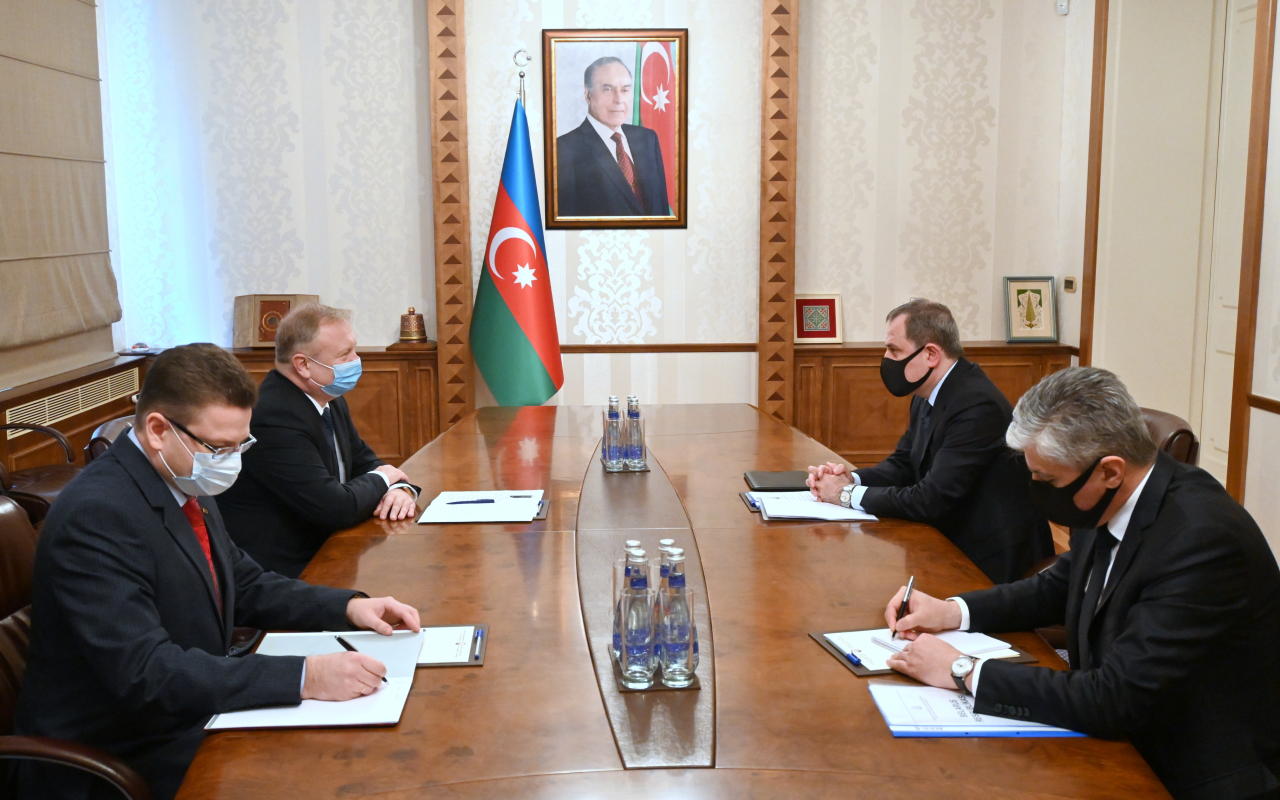 Azerbaijani FM, outgoing Belarus envoy mull strategic partnership, Karabakh war
