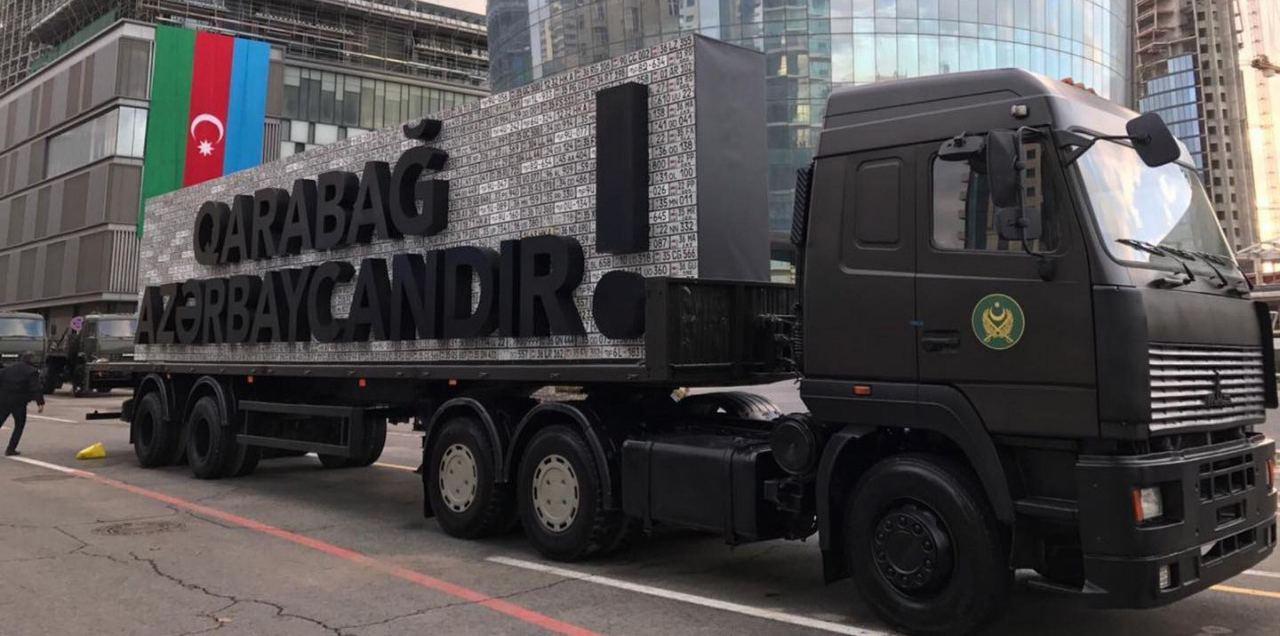 Azerbaijan to show "Karabakh is Azerbaijan!" panel consisting of Armenian car license plates during Victory parade in Baku [PHOTO]