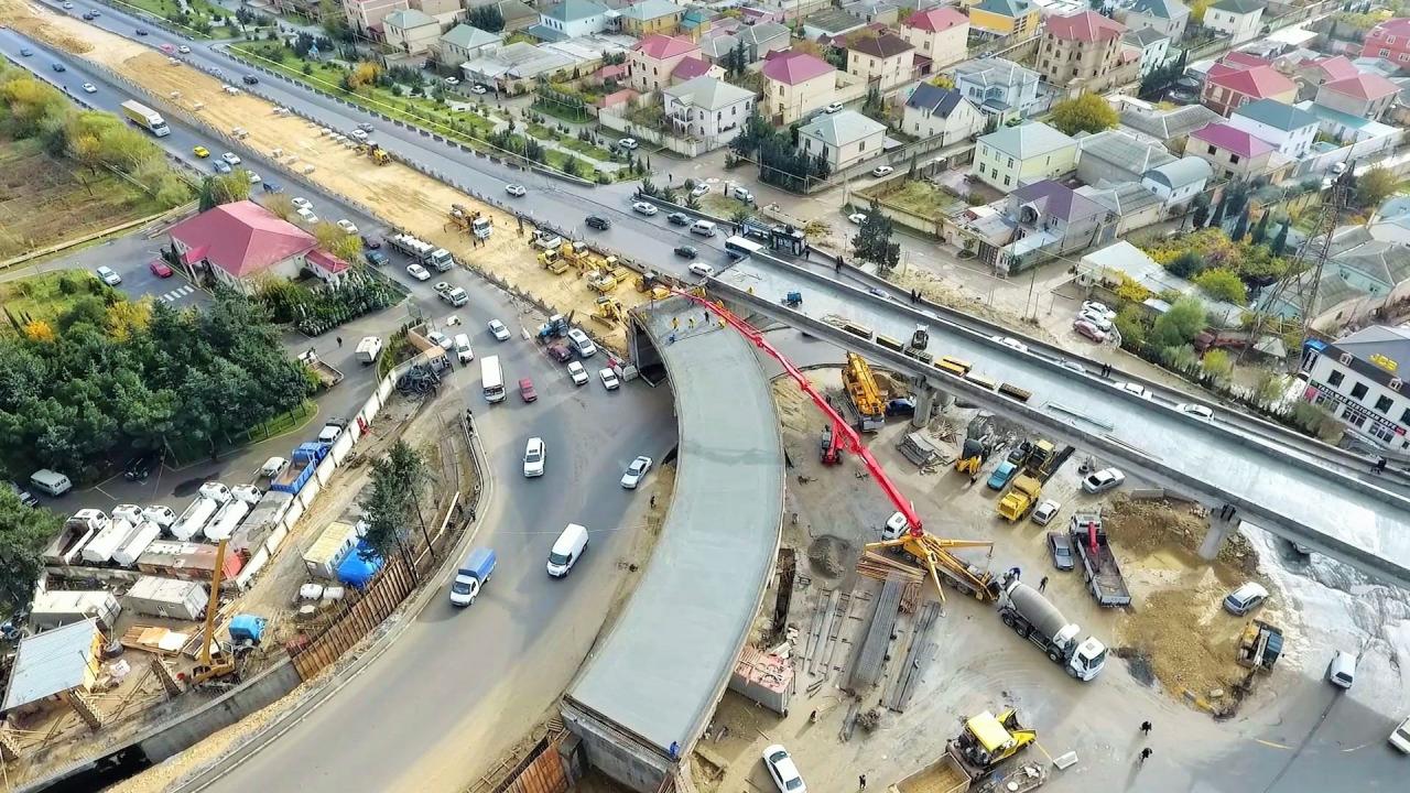 Construction work of new road junction in entrance-exit of Baku nearing completion [PHOTO/VIDEO]