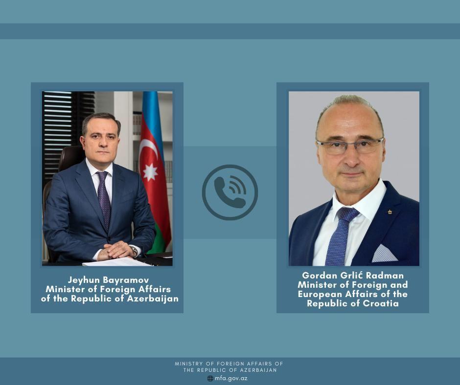 Azerbaijani, Croatian FMs exchange views on current situation in region