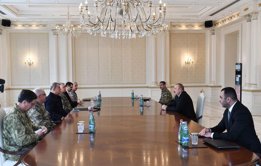 President Ilham Aliyev receives delegation led by Turkish Minister of National Defense [UPDATE]