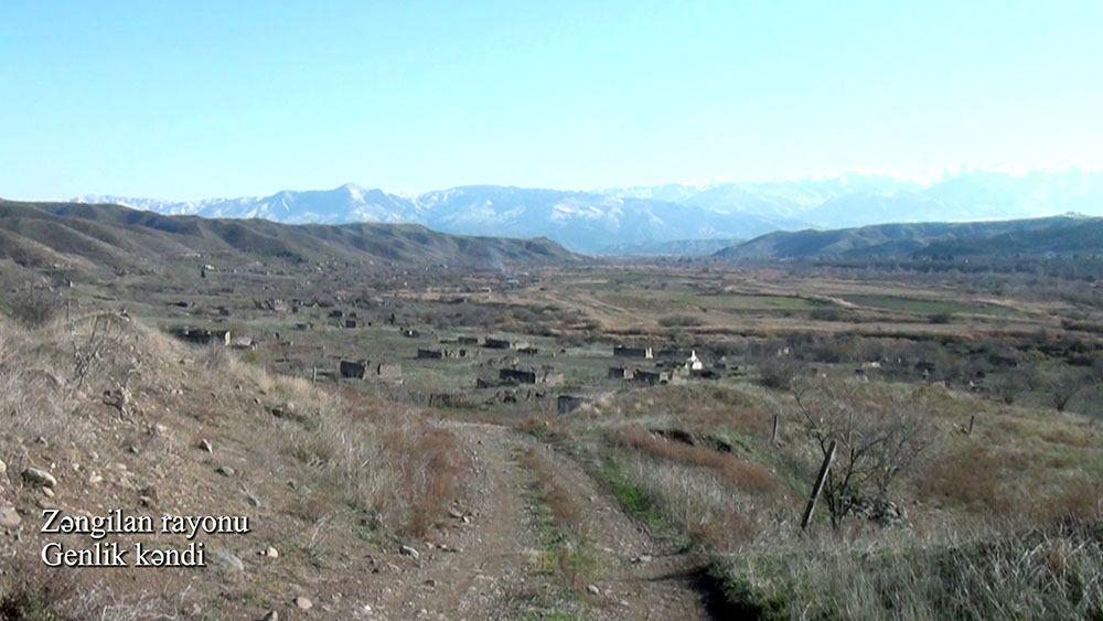 Azerbaijan shows video footage from Genlik village of Zangilan district (VIDEO)