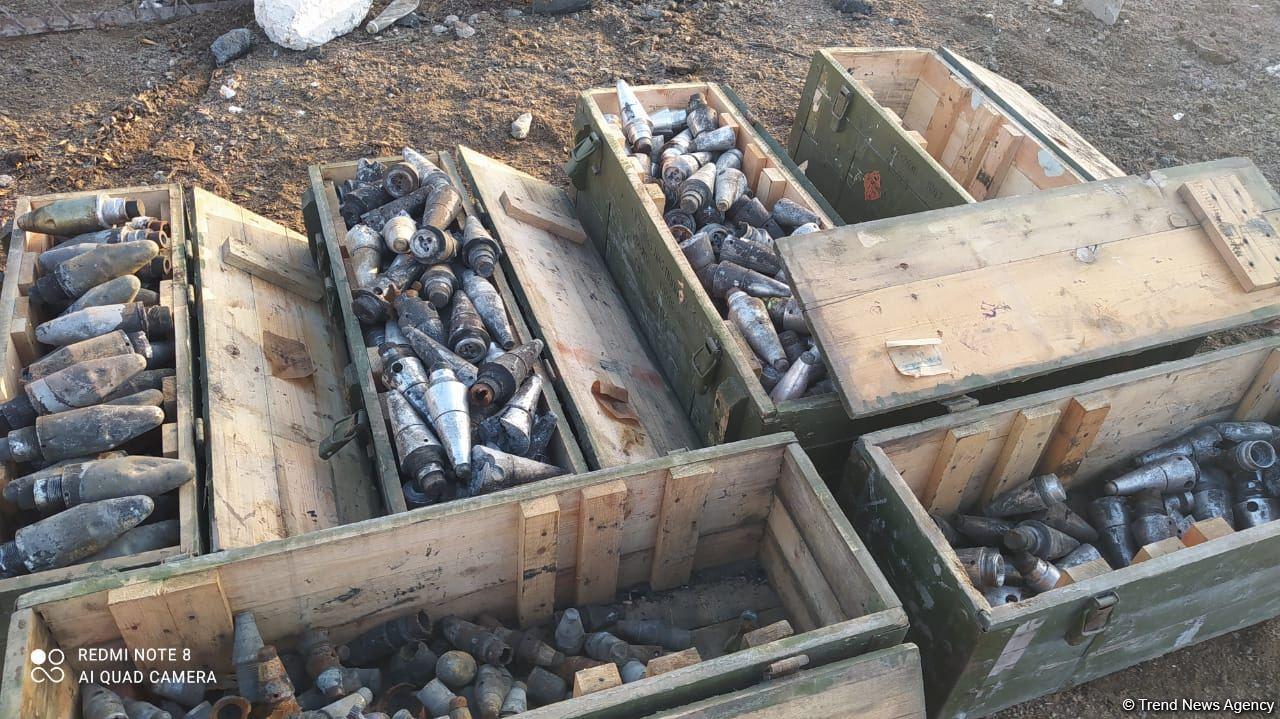 Unexploded mines, banned ammunition rendered harmless in Aghdam [PHOTO]