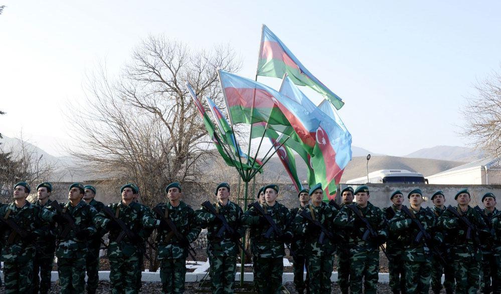 Azerbaijan hoists state flag at Bartaz outpost of Horadiz border detachment [PHOTO]