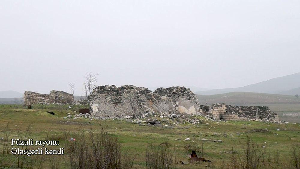 Azerbaijan shows video footage from Alasgarli village of Fuzuli district