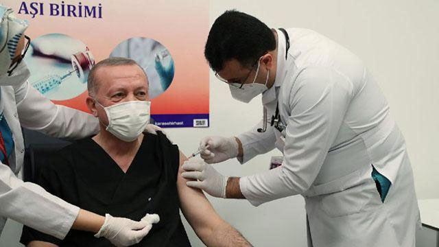 President Erdogan receives first dose of Sinovac's COVID-19 vaccine