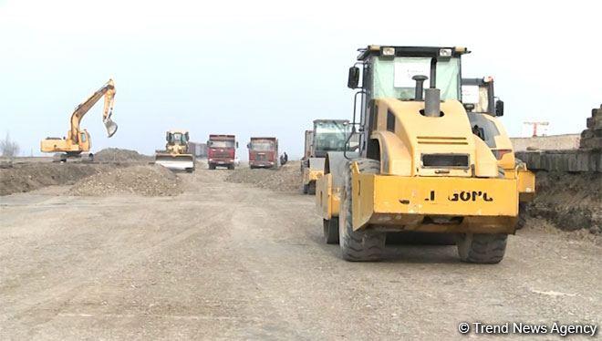 Trend news agency’s film crew observing construction of new railway in Azerbaijan’s Aghdam