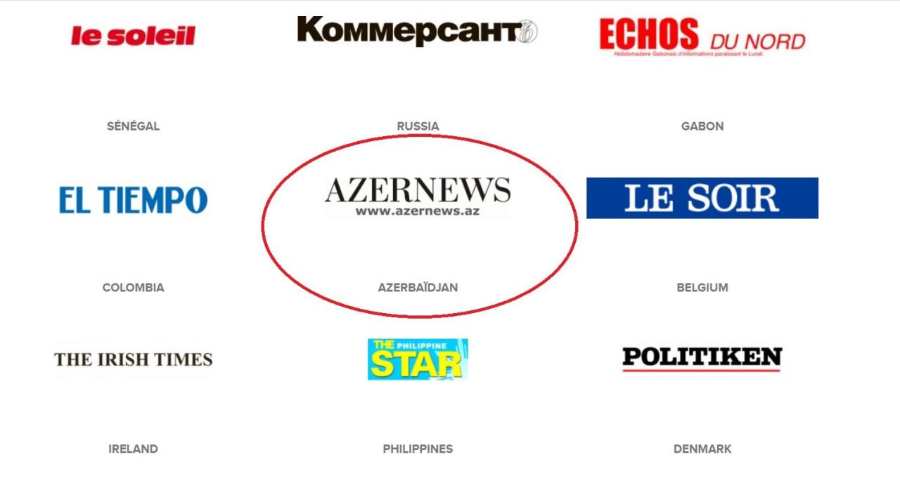 Azernews among world's leading newspapers