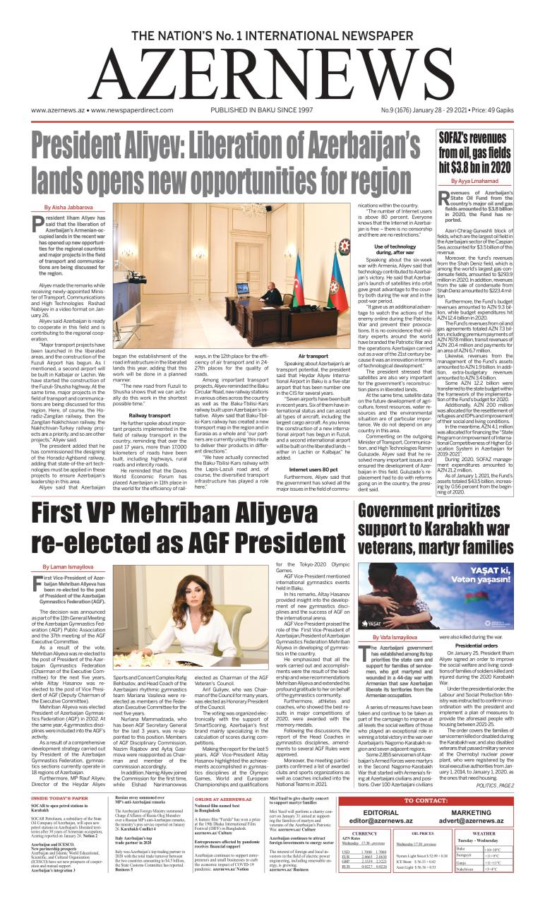 AZERNEWS releases another print issue