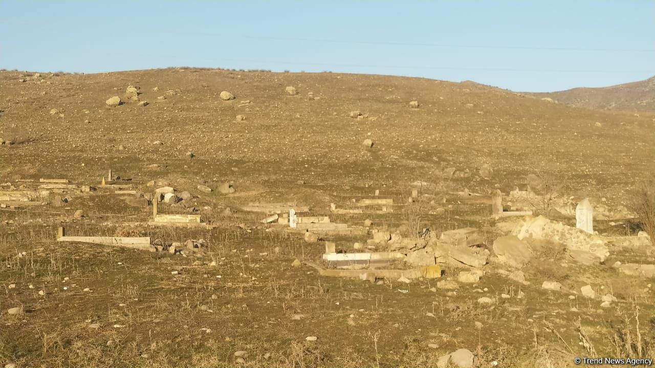 Footage of cemetery destroyed by Armenians in Gubadly region's Saray village [PHOTO]