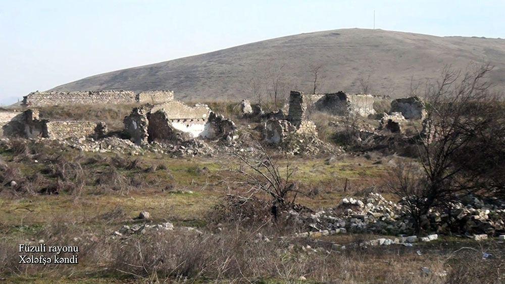 MoD shows footage of Fuzuli`s Khalafsha village after liberation [PHOTO/VIDEO]