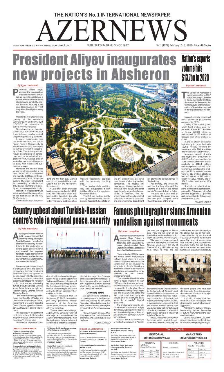 AZERNEWS releases another print issue