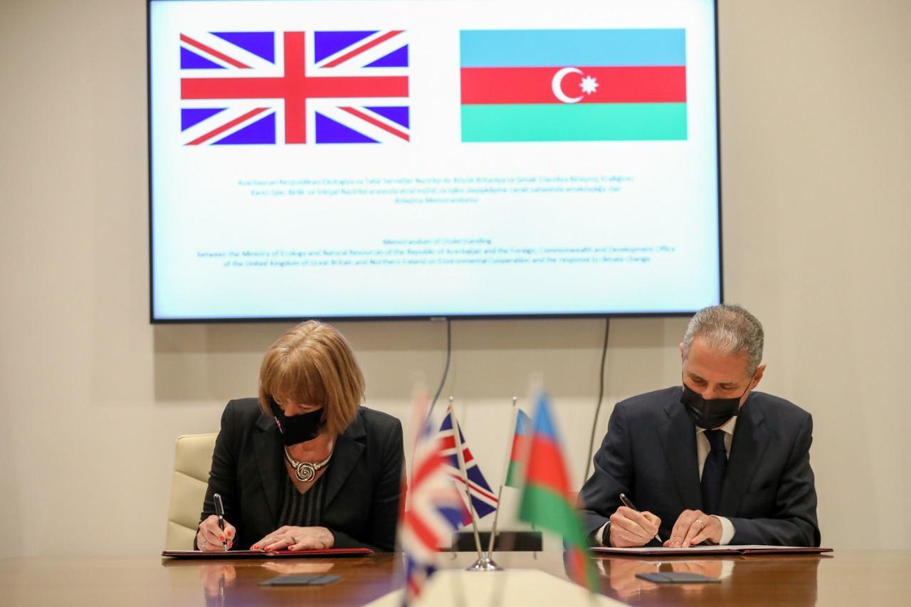 Azerbaijan, UK sign accord on climate change