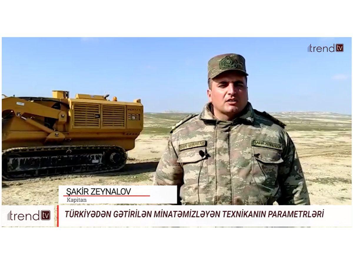 Parameters of demining equipment delivered from Turkey to Azerbaijan named - Trend TV report